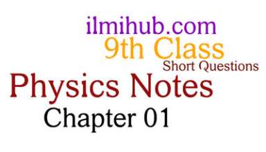 physics class 9 chapter 1 important short questions