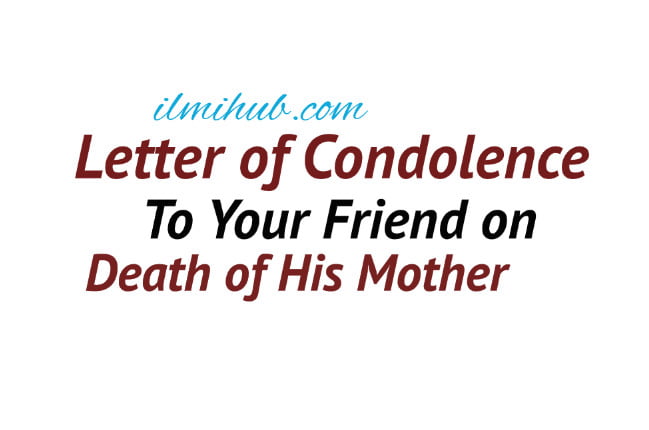 consolation message on death of mother