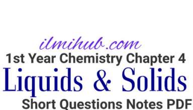 1st Year Chemistry chapter 4 Short Questions, Chemistry Class 11 Chapter 4 Short Questions Answers