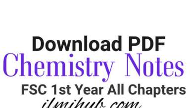 Chemistry Notes for Class 11, 1st Year Chemistry, 1st Year Chemistry Notes