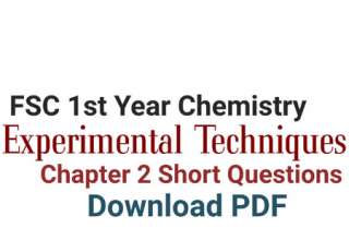 1st Year Chemistry Chapter 2 Short Questions, Class 11 Chemistry Chapter 2 Short Questions and answers PDF