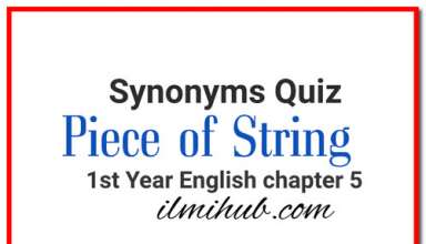 The Piece of String Synonyms, 1st Year English Chapter 5 Synonyms