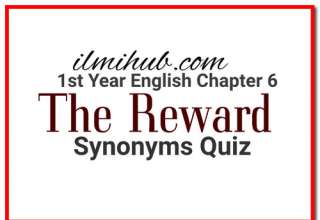 The Reward Synonyms, 1st Year English Chapter 6 Synonyms,