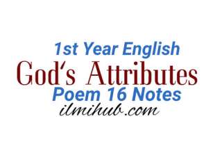God's Attributes Poem Notes PDF