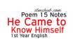 He Came to Know Himself Poem