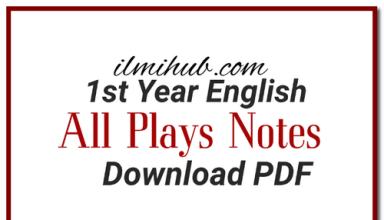 1st Year English Plays Notes PDF, 11th Class English Plays Notes