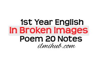 In Broken Images Poem Notes PDF