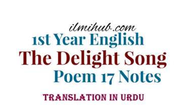 The Delight Song Poem Urdu Translation