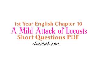 A Mild Attack of Locusts Short Questions PDF