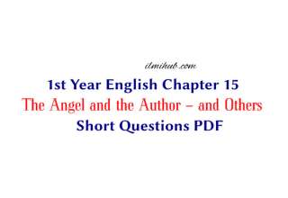 The Angel and the Author - and Others Short Questions PDF