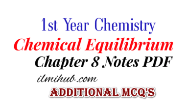 1st Year Chemistry Chapter 8 Important MCQ's