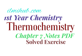 1st Year Chemistry Chapter 7 Solved exercise
