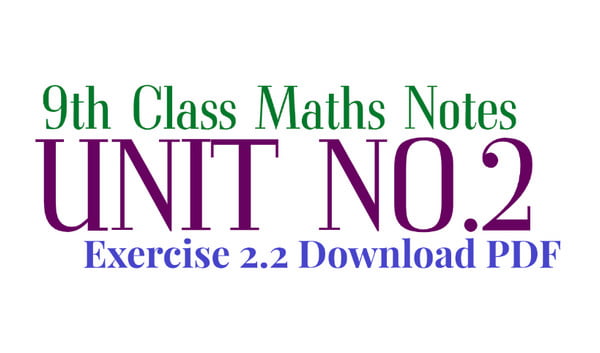 math unit 2 class 9