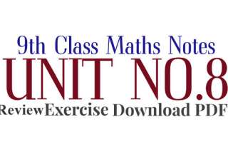9th class math unit 8 review exercise notes class 9 math unit 8 review exercise notes
