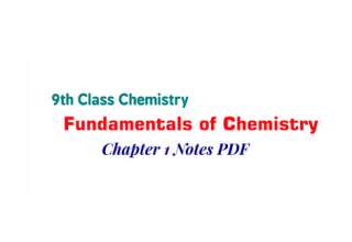 9th class chemistry chapter 1 exercise, class 9 chemistry chapter 1 exercise notes