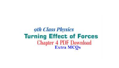 class 9 physics chapter 4 mcqs, 9th class physics chapter 4 mcqs