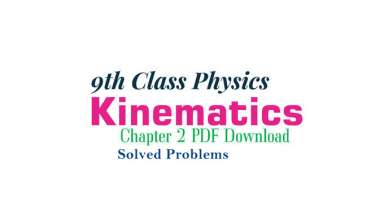 9th class physics chapter 2 numericals solved