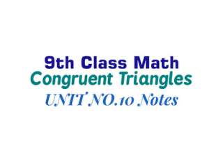 Class 9 Math Unit 10 Notes, 9th Class 9 Math Unit 10 Notes