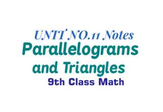 9th Class Math Unit 11 Notes, Class 9 Math Unit 11 Note