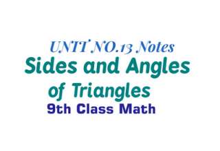 Class 9 Math Unit 13 Notes, 9th Class Math Unit 13 Notes