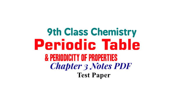 Class 9 Chemistry Chapter 3 Test Paper - Ilmi Hub