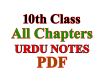 Urdu Notes for Class 10, Class 10 Urdu Notes, 10 Class Urdu Notes